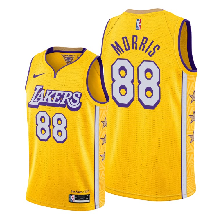 Men's Los Angeles Lakers Markieff Morris #88 NBA 2019-20 City Edition Gold Basketball Jersey ANW4383DA
